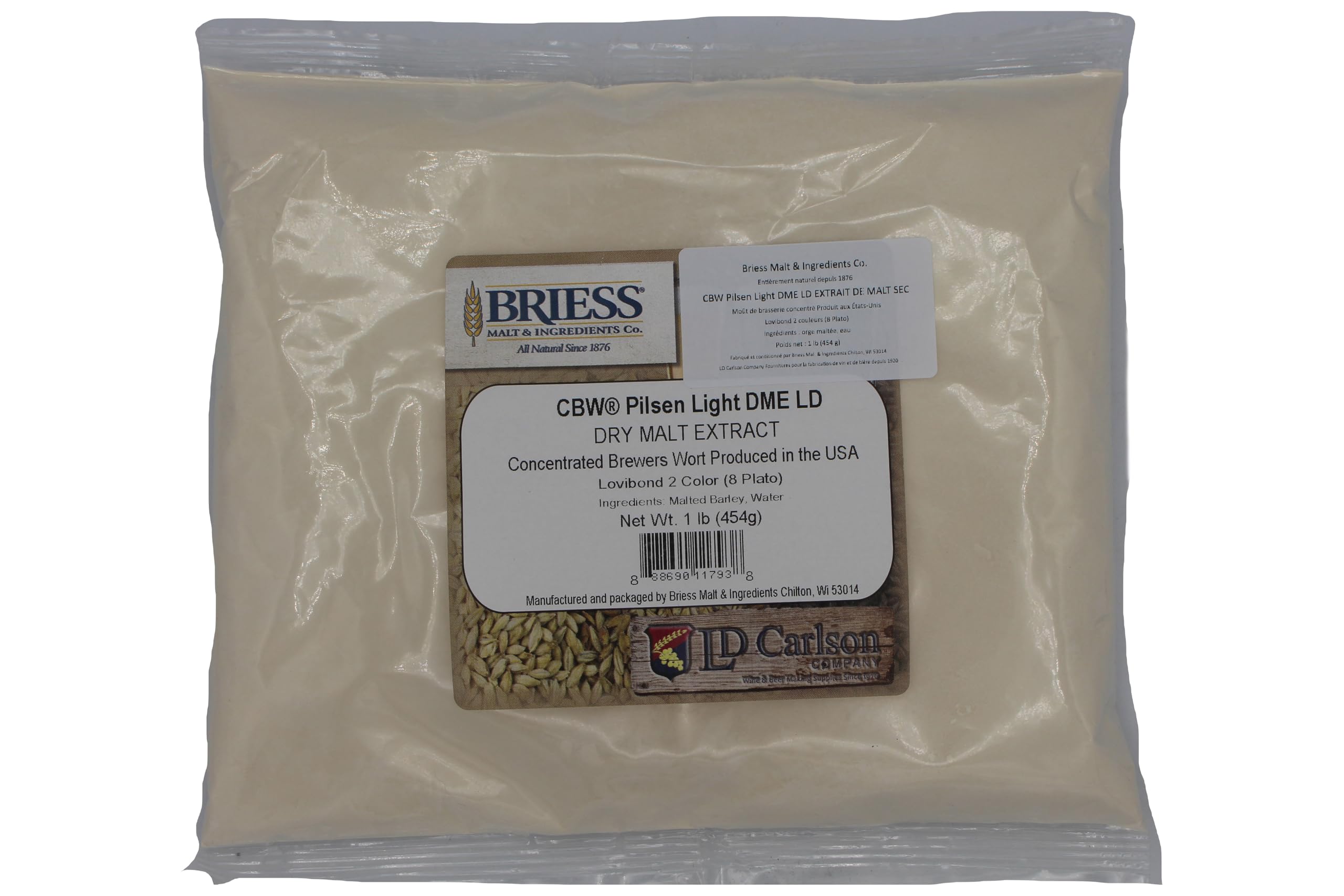 Briess - 1793a 3U-O9WH-QJZA Dry Malt Extract - Pilsen Light - 1 lb.