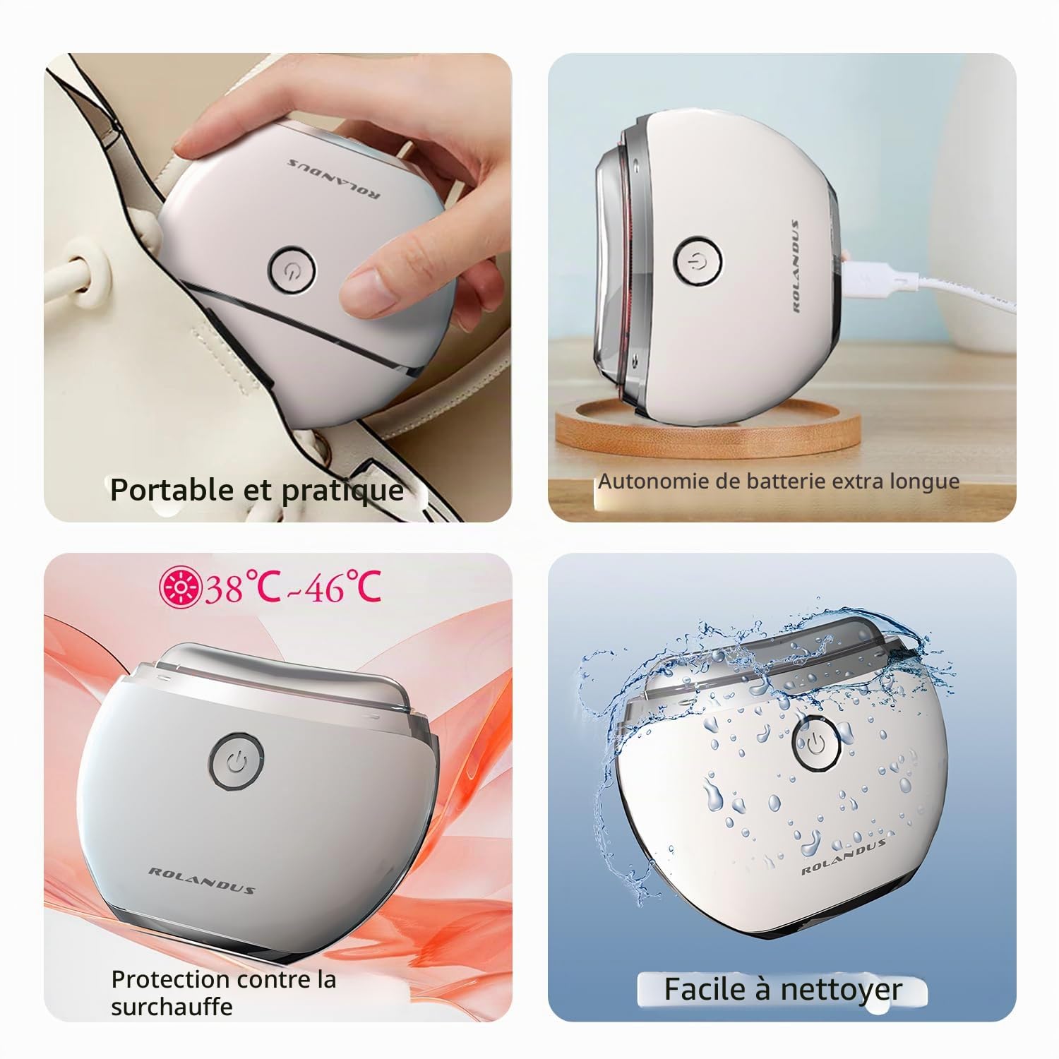 Gua Sha Électrique 4-en-1 - Appareil Massage Visage EMS & Vibration - Chaleur 45°C - LED 3 Couleurs - Soin Lifting & Anti-Rides pour Visage et Cou - Design Ergonomique USB-C