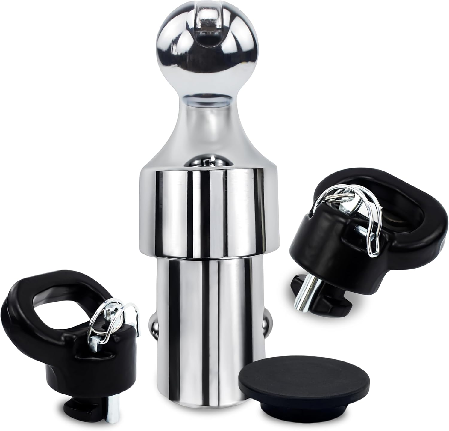 60638 Upgraded 38,000 lbs GTW Puck System Gooseneck Hitch Ball Kit Compatible with 2013-2025 Dodge RAM 2500/3500, 2-5/16 Inch Gooseneck Ball for Truck Bed with 2 Gooseneck Safety Chain Anchors