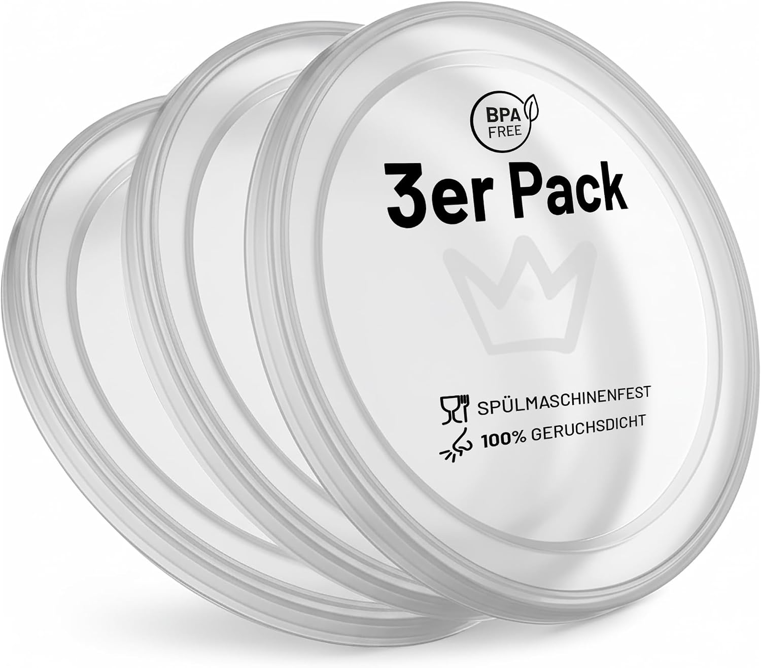 Rudelkönig Dosendeckel 3er Set - Deckel für Dosen 200g & 400g | BPA-freier Kunststoff, spülmaschinenfest, 100% geruchsdicht – passend für alle gängigen 200g & 400g Futterdosen