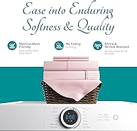 Vista 60 de Carressa Linen Sábana bajera ajustable 100% algodón tamaño King – Sábana bajera de 800 hilos King de algodón, lujosamente suave, refrescante