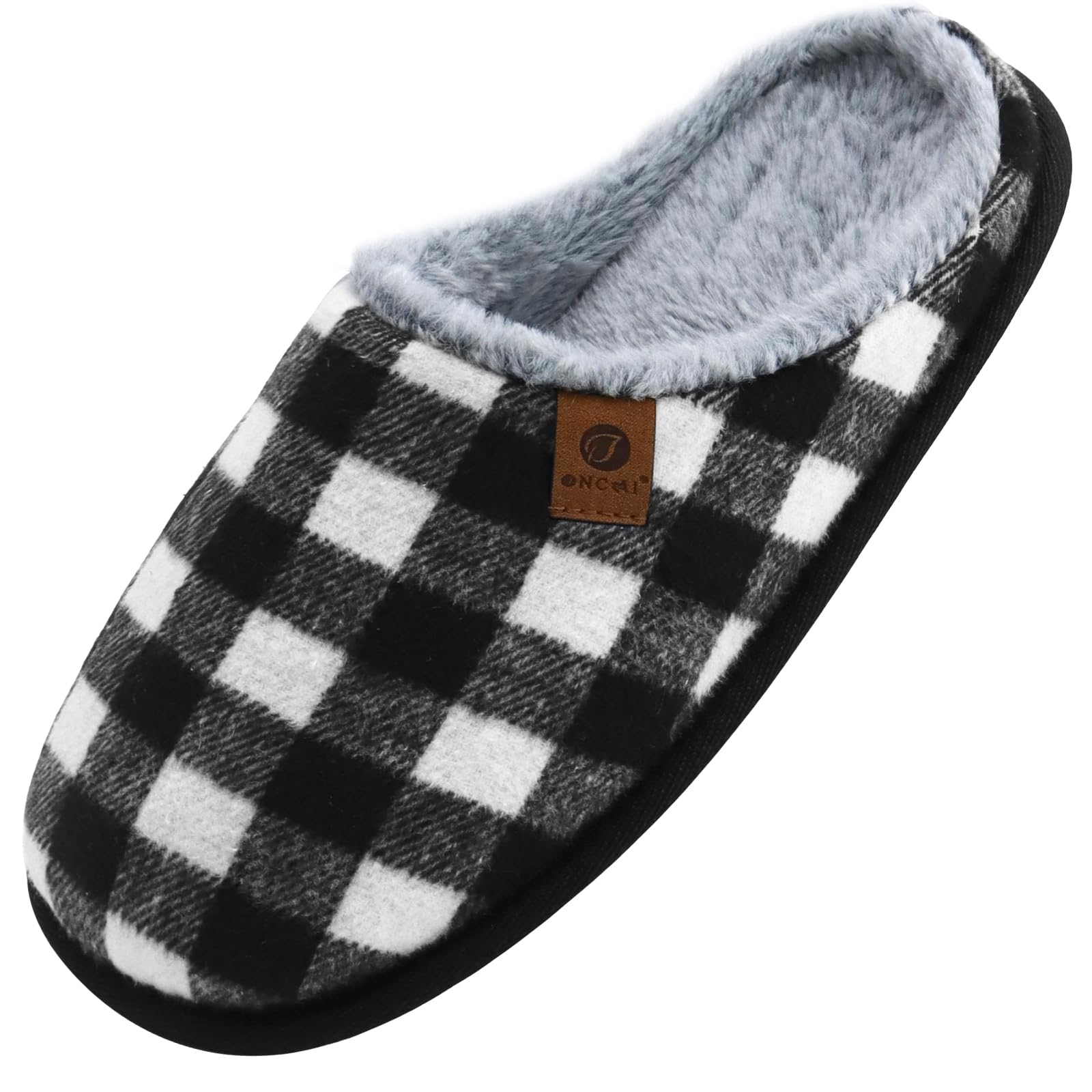 ONCAI Pantofole da Uomo Invernali, Comoda Memory Foam Calde Scarpe da Casa in Lana Con Suola Antiscivolo Taglia 40-49 EU