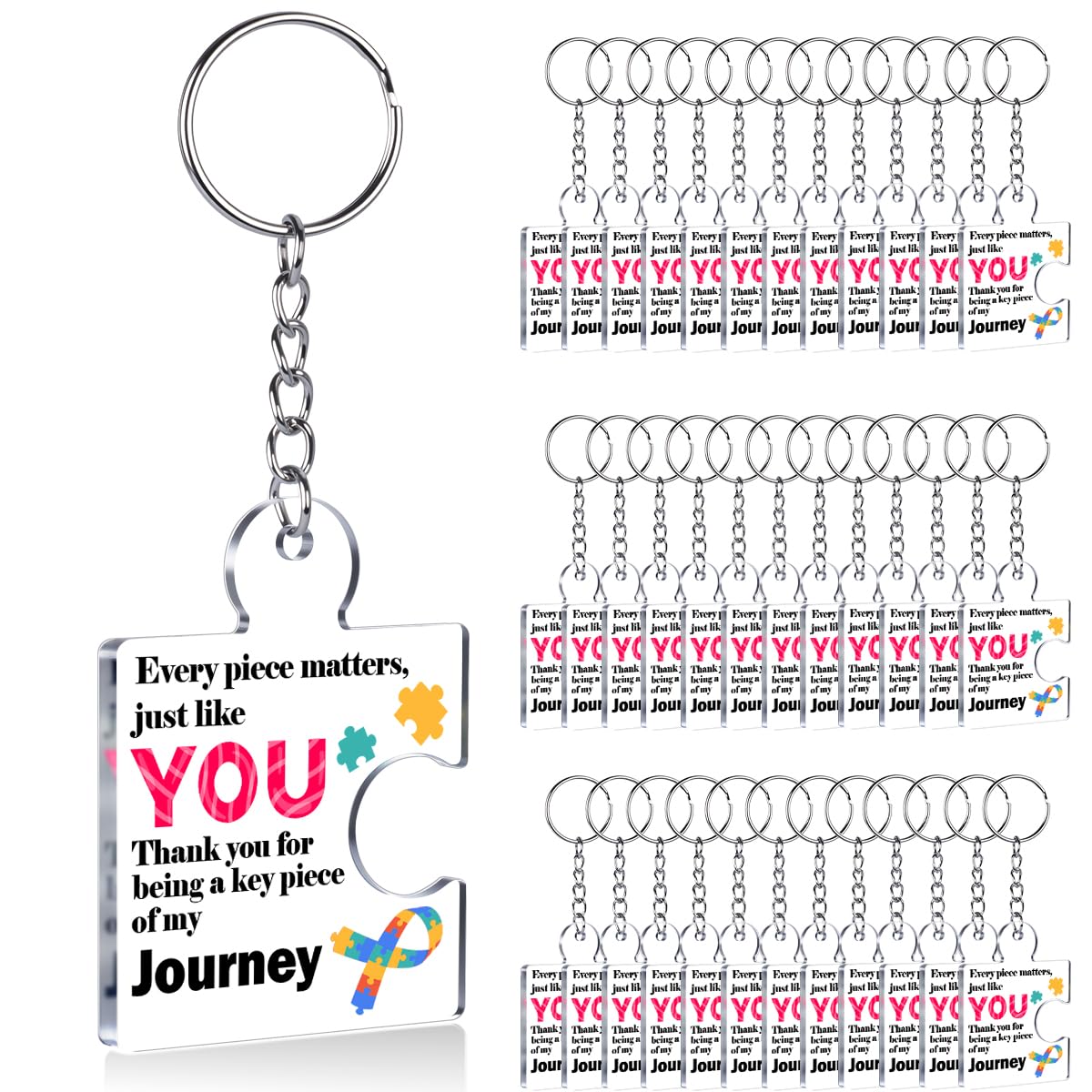 Team Appreciation Gifts Bulk Thank You Keychains for Coworkers
