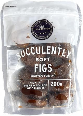 M&S Premium Soft Eating Turkish Figs 200g, Sun-Ripened, Natural Source of Calcium