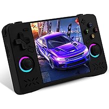 Upgraded XF40H Handheld Game Console, Retro Gaming Console Preloaded Classic Games with Multiple Emulators, 4.0 Inch 4K HD IPS Screen Open Source Linux System, Pocket Video Gaming (Black-128G)