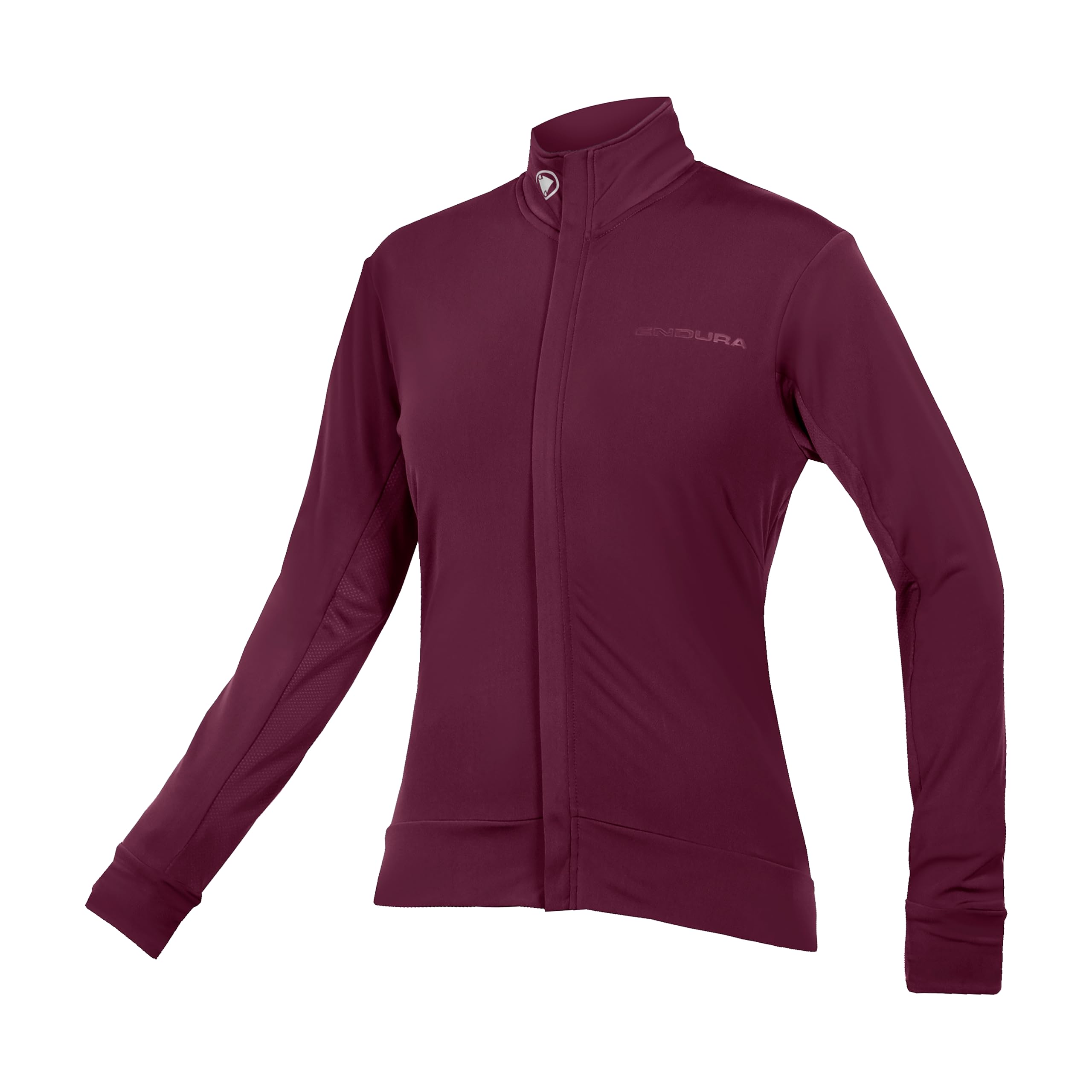 Endura Women's Xtract Roubaix Longsleeve Cycling Jersey | Water Repellent | Wicking | Reflective Trim Jersey, Aubergine, XL