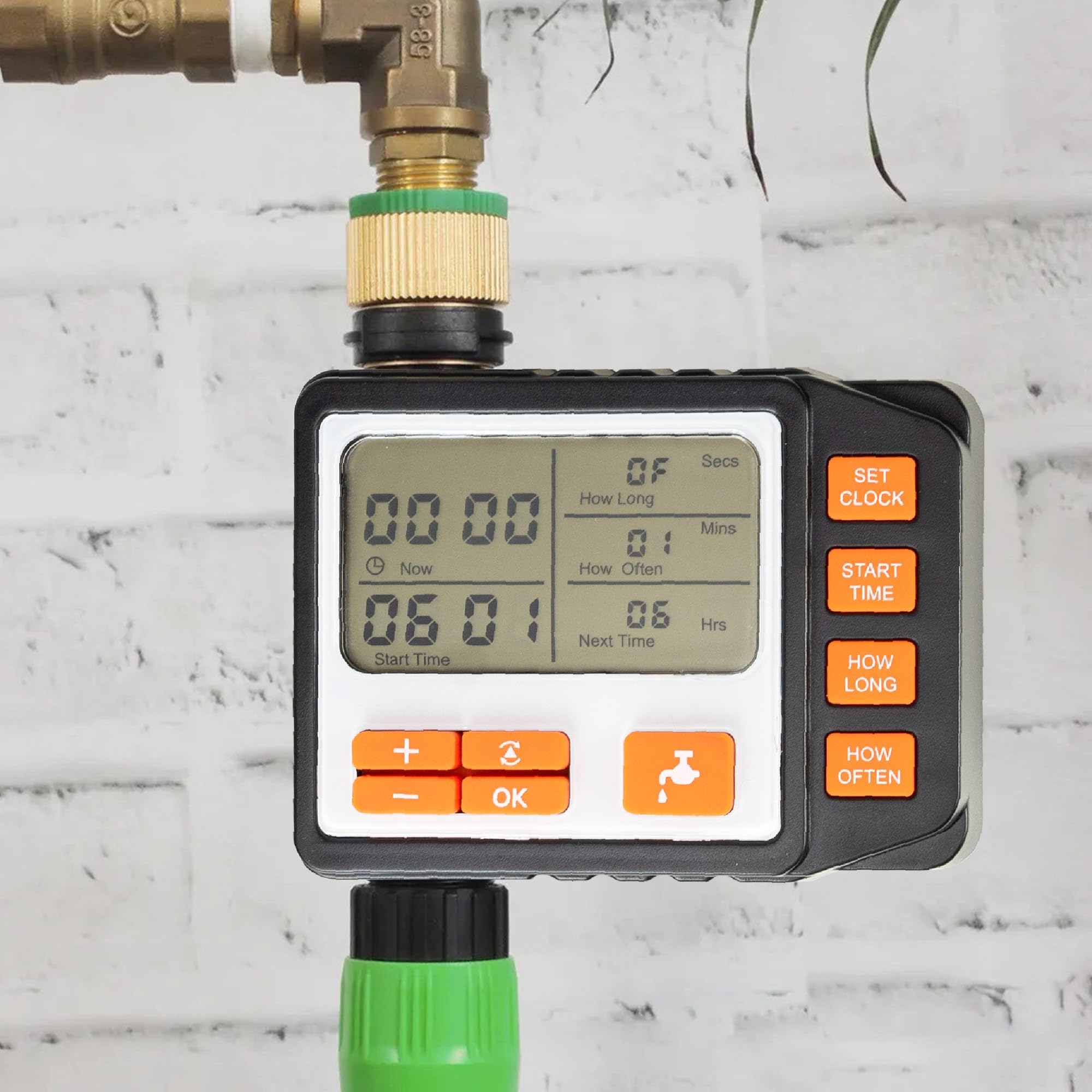 PNI WT11 PRO Irrigation Programmer, LCD Display, 3/4 Connection, Black Orange, 110 X 55 X 80mm