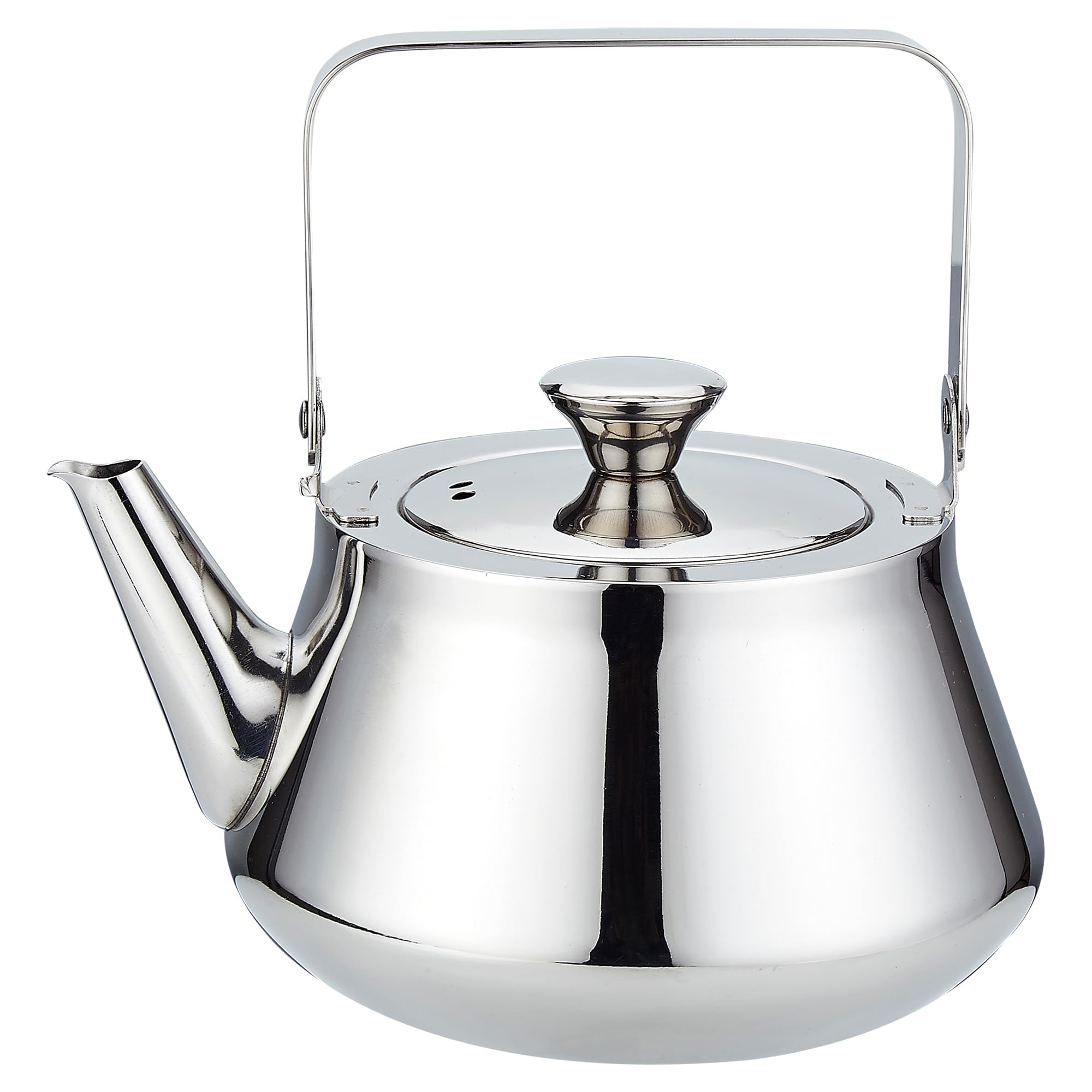 Théière en acier inoxydable de 1,5 L au style minimaliste épuré et finitions miroir