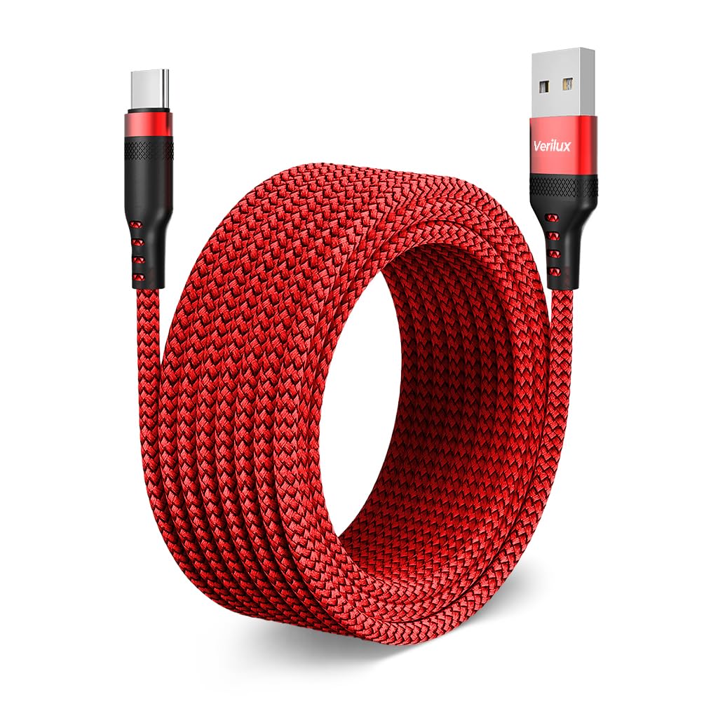 Verilux® 16.4ft TYPE C Charging Cable for iPhone 15 USB C 3.1 62W PD Charging Cable Data Cable Support 480Mbps Data Sync Extra Long Nylon Woven Charging Cable for iPhone 15, Phone, Tablet, PS5, Red (B0D815H5XP) Amazon Price History, Amazon Price Tracker