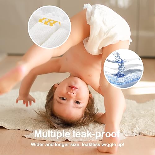Miniatura 4 de Pañales hipoalergénicos para bebé, talla 6 (35 + libras), 40 unidades Babycozy Dry desechables Softhack, pañales nocturnos con fuerte absorción de