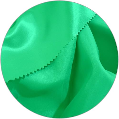 Tela de satén verde Kelly de 5 yardas | 58 pulgadas de ancho asequible, ligera y económica. Suave, para bodas, decoración, vestidos, sábanas,