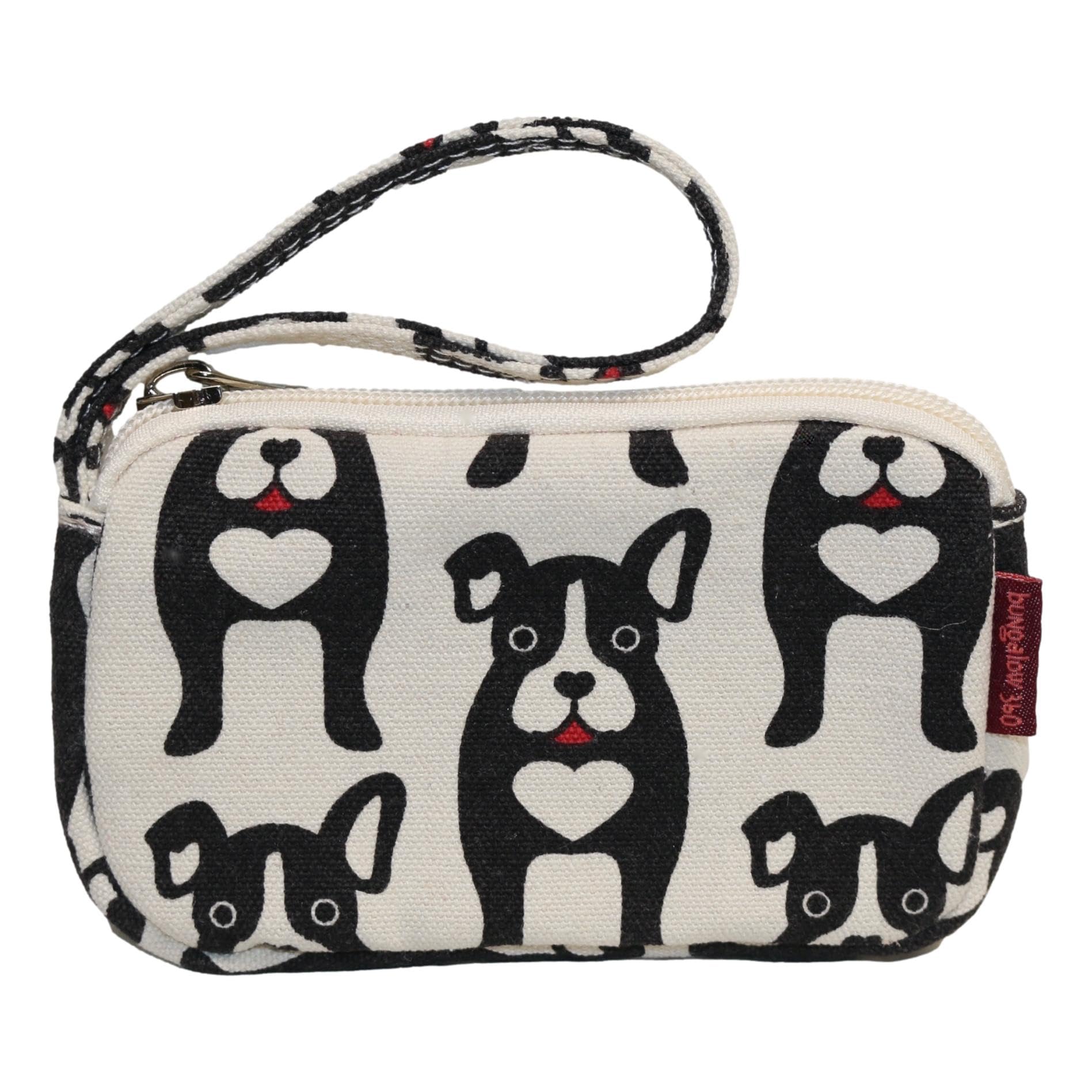 Bungalow 360 Canvas Clutch Coin Purse (Black Dog)