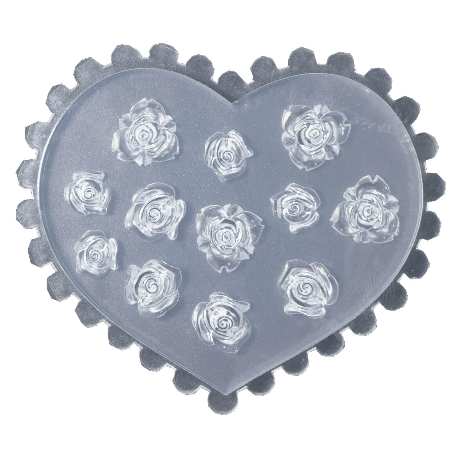 NEWFT Silicone Epoxy Mold Embossed Pattern Flowers Carving Mold Stencils Carving Templates Jewelry Tool