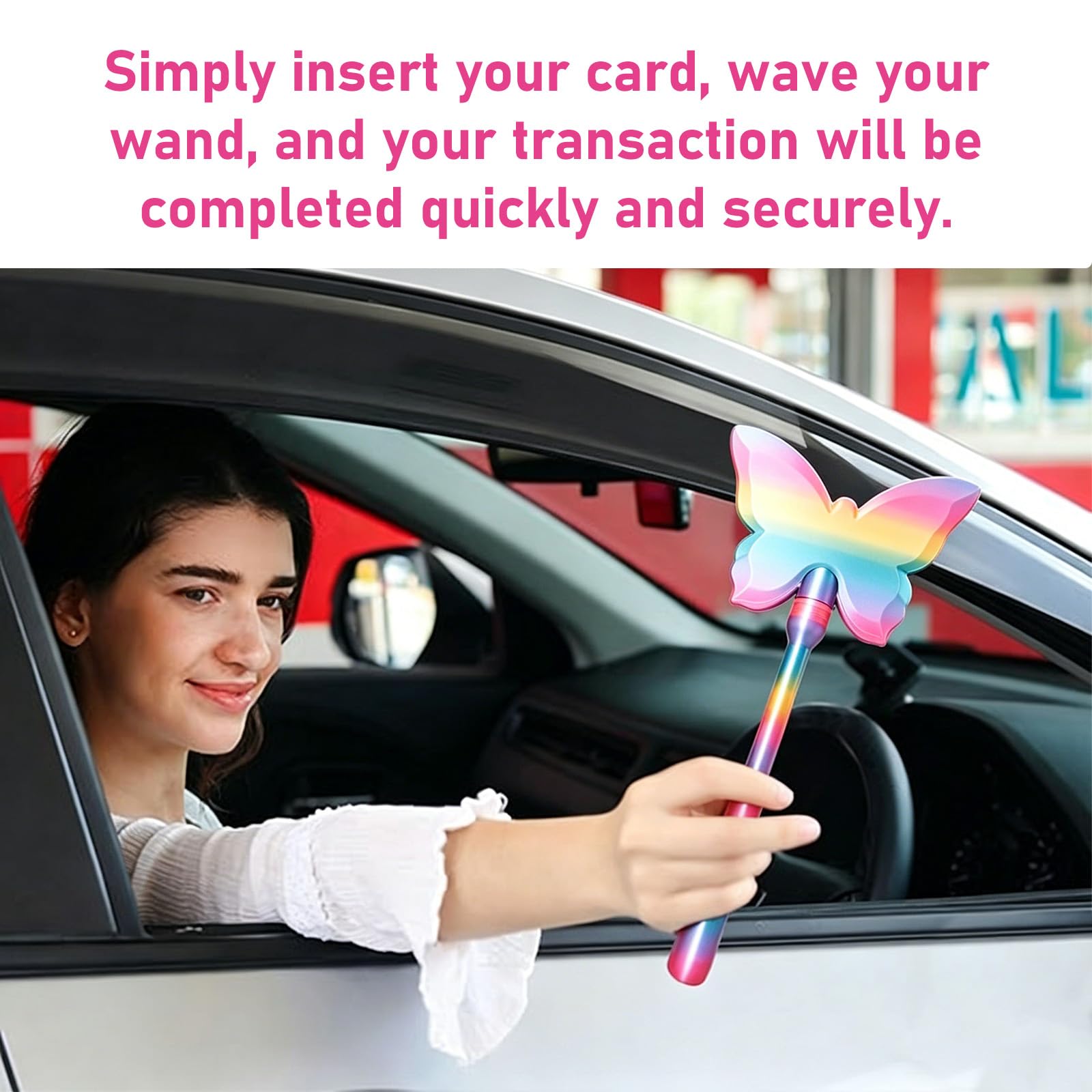 Varita Magica para Tarjeta, Mariposa 3D Varita Tarjeta Credito, Divertido Portatarjetas Portátil Wand Mágicas de Mariposa para Tarjeta de Crédito Bancaria Fiestas Mágica