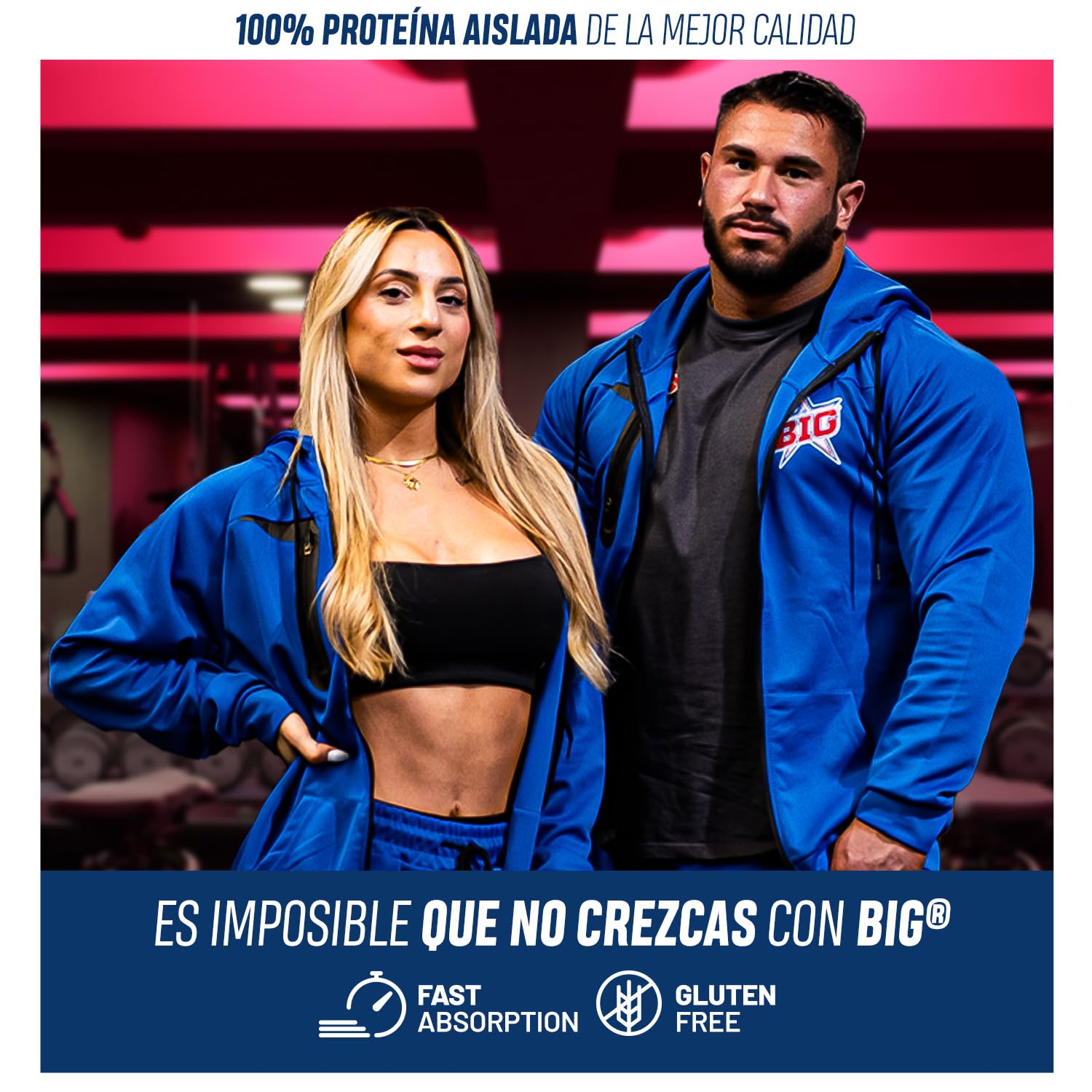 BIG - Proteina Isolada - Proteinas Whey para Masa Muscular - Whey Protein Isolate - Proteína en Polvo Materia Prima Premium Sin Grumos, Baja en Lactosa, Sin Azúcares Añadidos (1Kg, Mowgly White Choco)