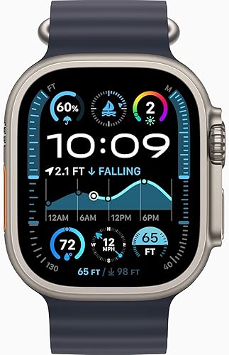 Miniatura 3 de Apple Watch Ultra 2 GPS + celular, 1.929 in - Funda de titanio con correa azul océano, talla única (renovado)