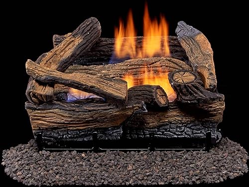 Miniatura 3 de Duluth Forge calefactor con ventilación libre de gas dual de 18 pulgadas Berkshire Split Oak control remoto
