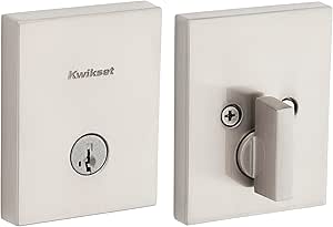 Snapklik.co : Kwikset 660 Deadbolt Deadbolt Lock, Satin Nickel Round