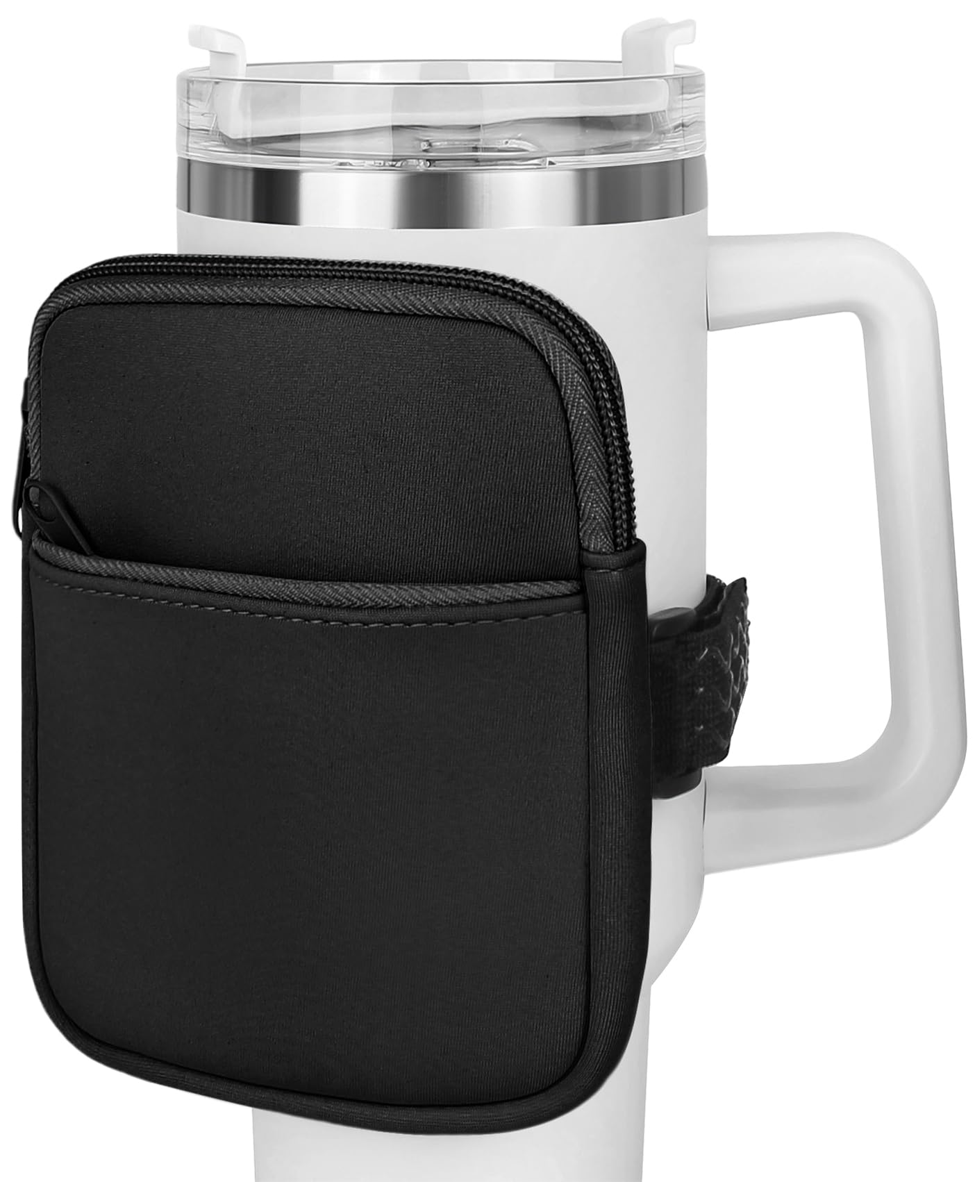 Water Bottle Pouch for Stanley Accessories, Bag w/Phone Pocket for Quencher Adventure 40oz Tumbler, Workout Running Pack for Women Men