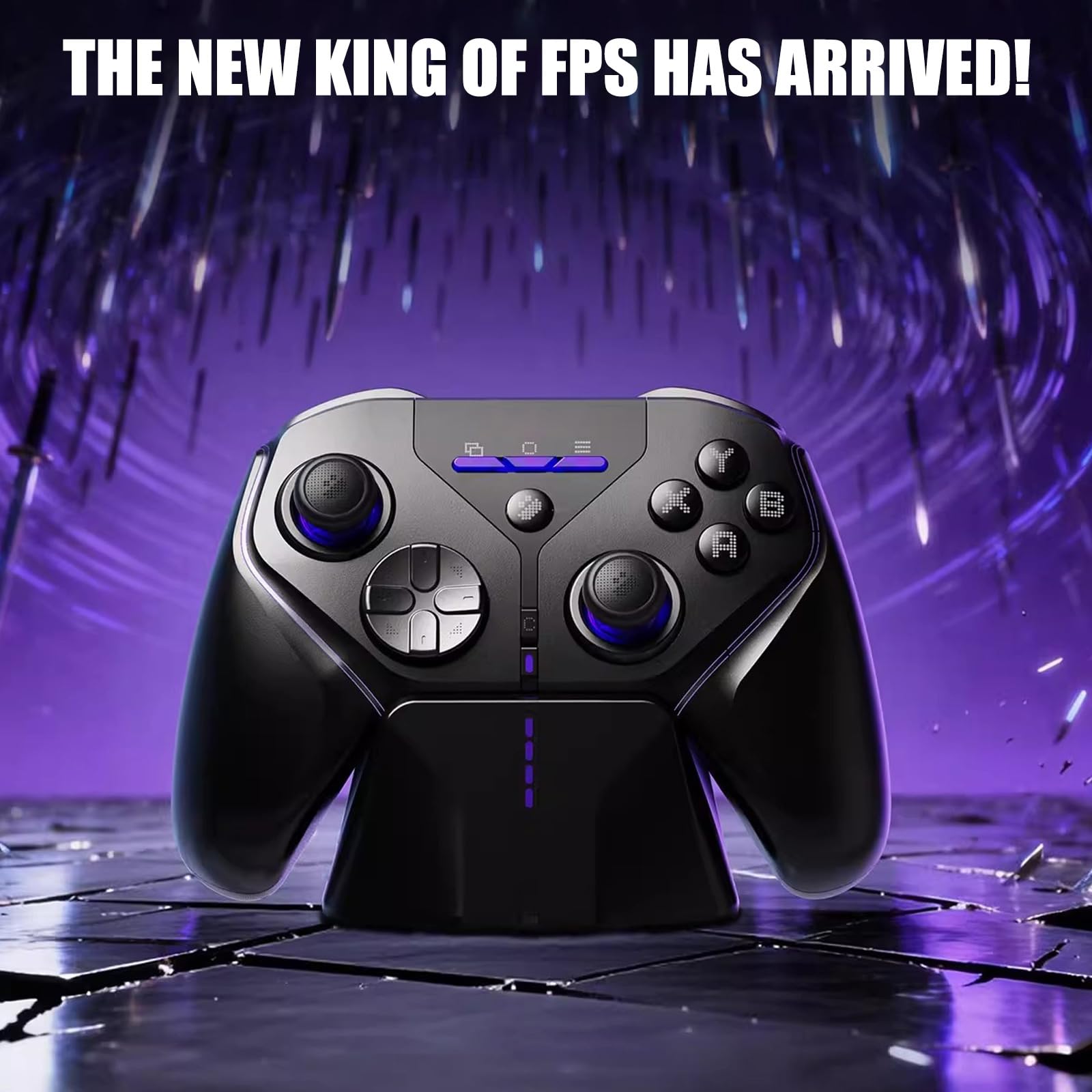 Buxuaaaa Gaming Controller mit 4096 Levels Sampling Gamepad und doppeltem Aktivierungsmodus, kabelloses Gamepad ABS für kompetitives Spielen, TMR Magnetpad