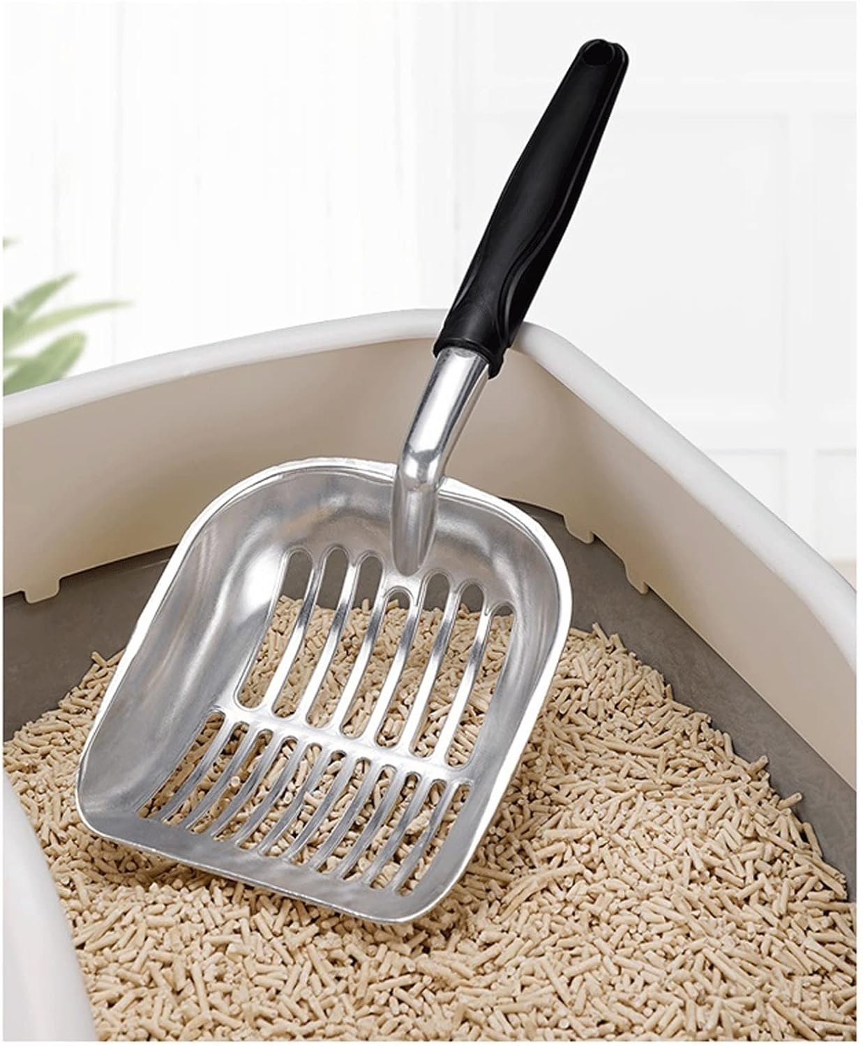 Cat Litter Scoops Cat Litter Shovel Artifact Small Pore Metal Large Spoon Tofu Bentonite Cleaning Supplies Sand Sifter Filter Scoop