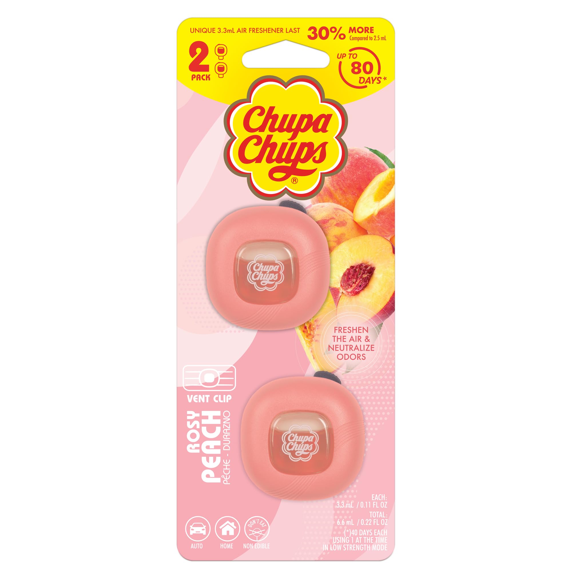 Amazon.com: BDK Chupa Chups Car Air Freshener, Rosy Peach - Long