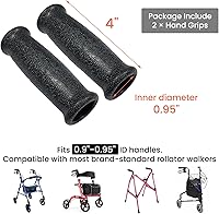Vista 2 de Rollator Walker - Agarres de mano de repuesto para empuñaduras de mano de identificación de 1 pulgada, accesorios para mangos para pacientes