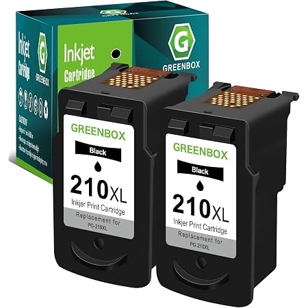 Amazon.com: GREENBOX Cartucho de tinta remanufacturado para Canon 210XL  PG-210XL 210 para Canon PIXMA IP2702 MX410 MP495 MP230 MP240 MP280 MX340  MX350 MX360 (2 negro) : Productos de Oficina