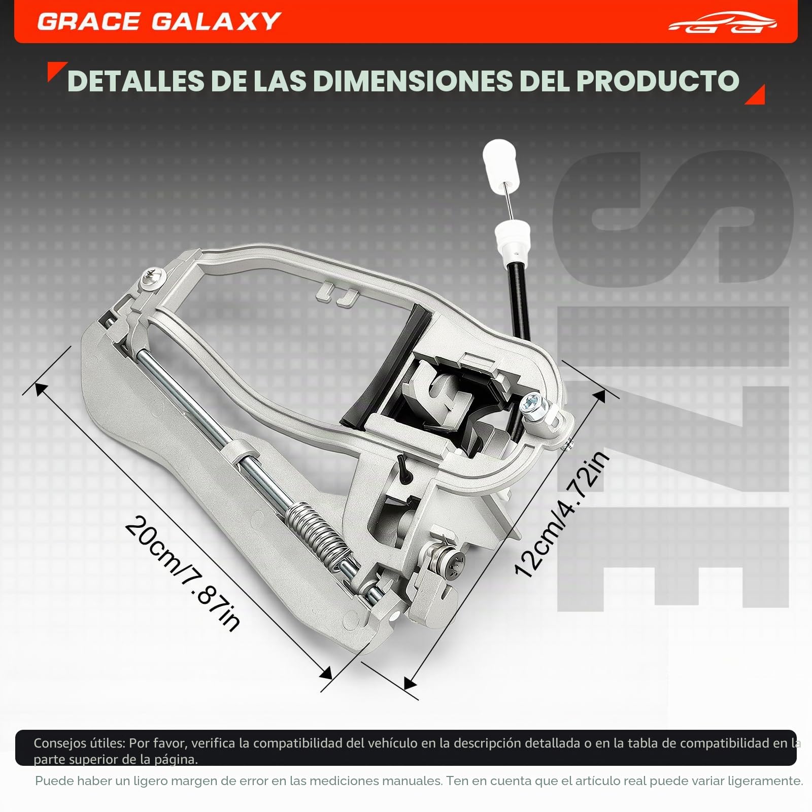 GRACEGALAXY 2 Soportes de Manilla de Puerta para X5 E53 | Soporte de Manija Delantero Izquierdo + Derecho,51218243615 51218243616