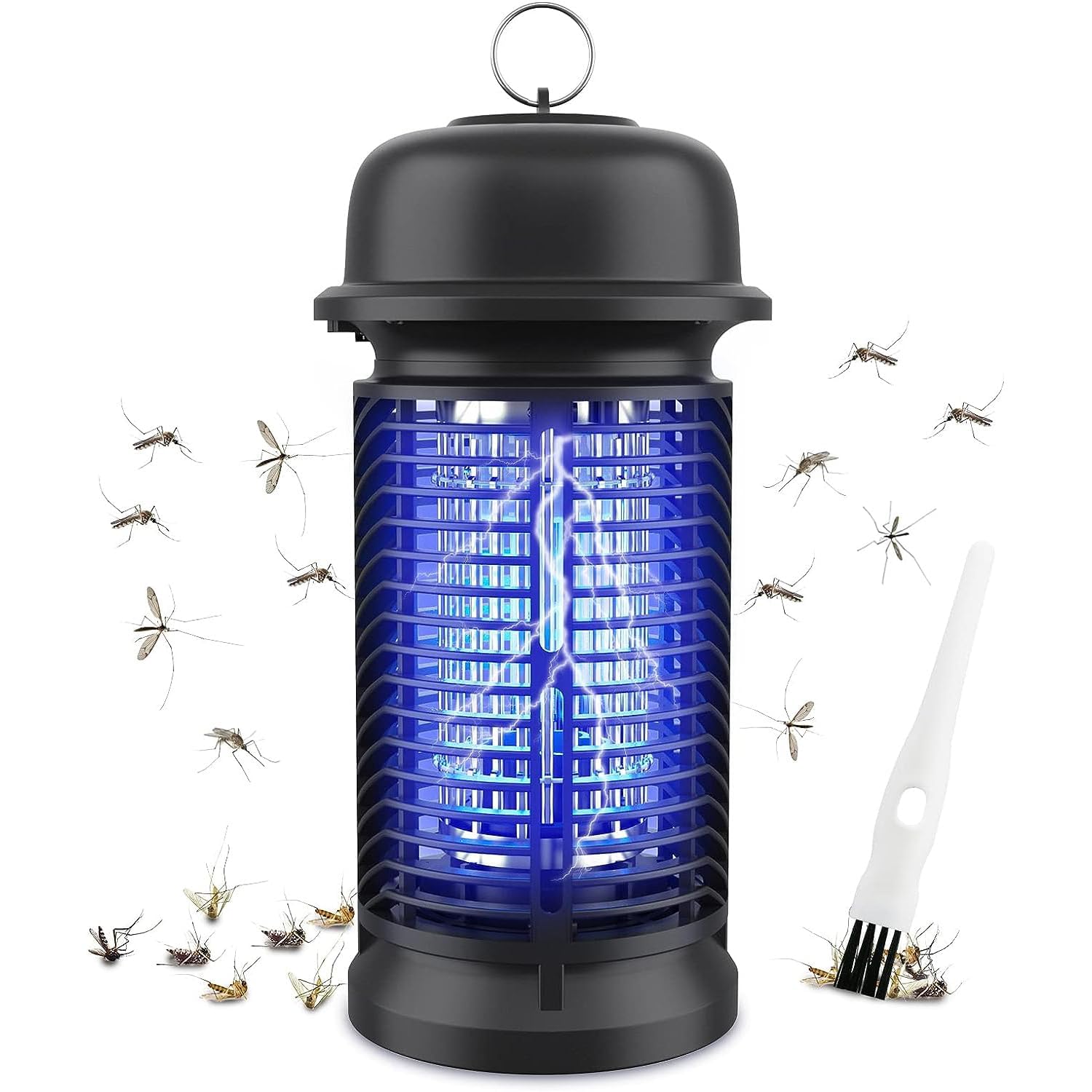 Bug Annihilator Insect Killing Machine Mosquito Eliminator 20W Electric Bug Zapper with Shock-Resistant ABS UV Light Residential & Commercial Pest Catcher (Black, Pack of 1)