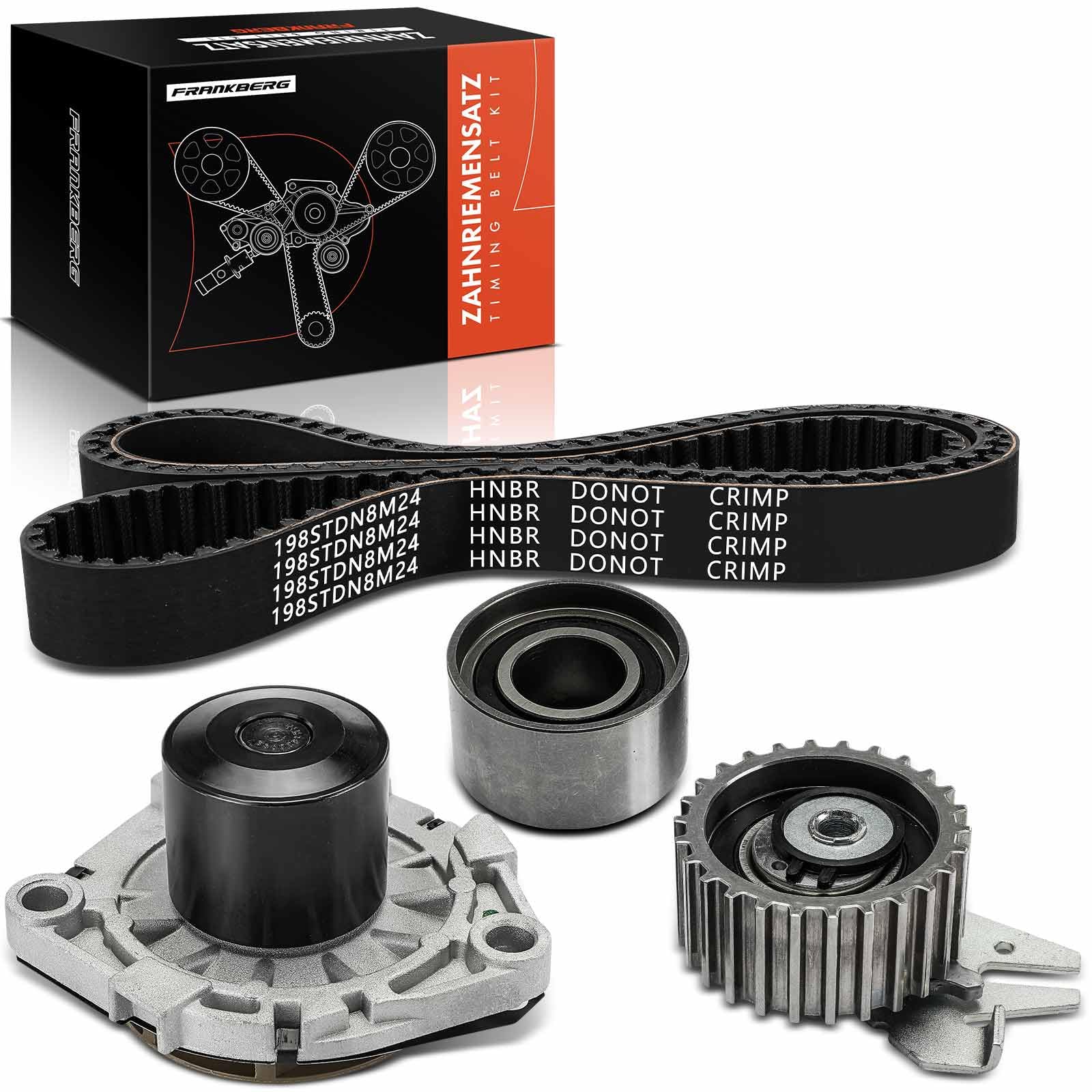Frankberg Kit cinghia dentata Set cinghia dentata Compatibile con 156 Sportwagon 932 2.4 JTD 166 936 2.4 JTD Thesis 841 2.4 JTD 156 932 2.4 JTD Replace# KP45600XS,7883-13199