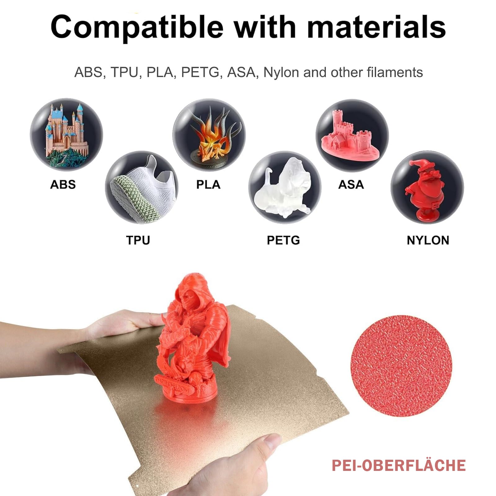 Piastra PEI Per Stampanti 3D - 235x235mm, Doppia Faccia Acciaio Per Modelli - Foto 8