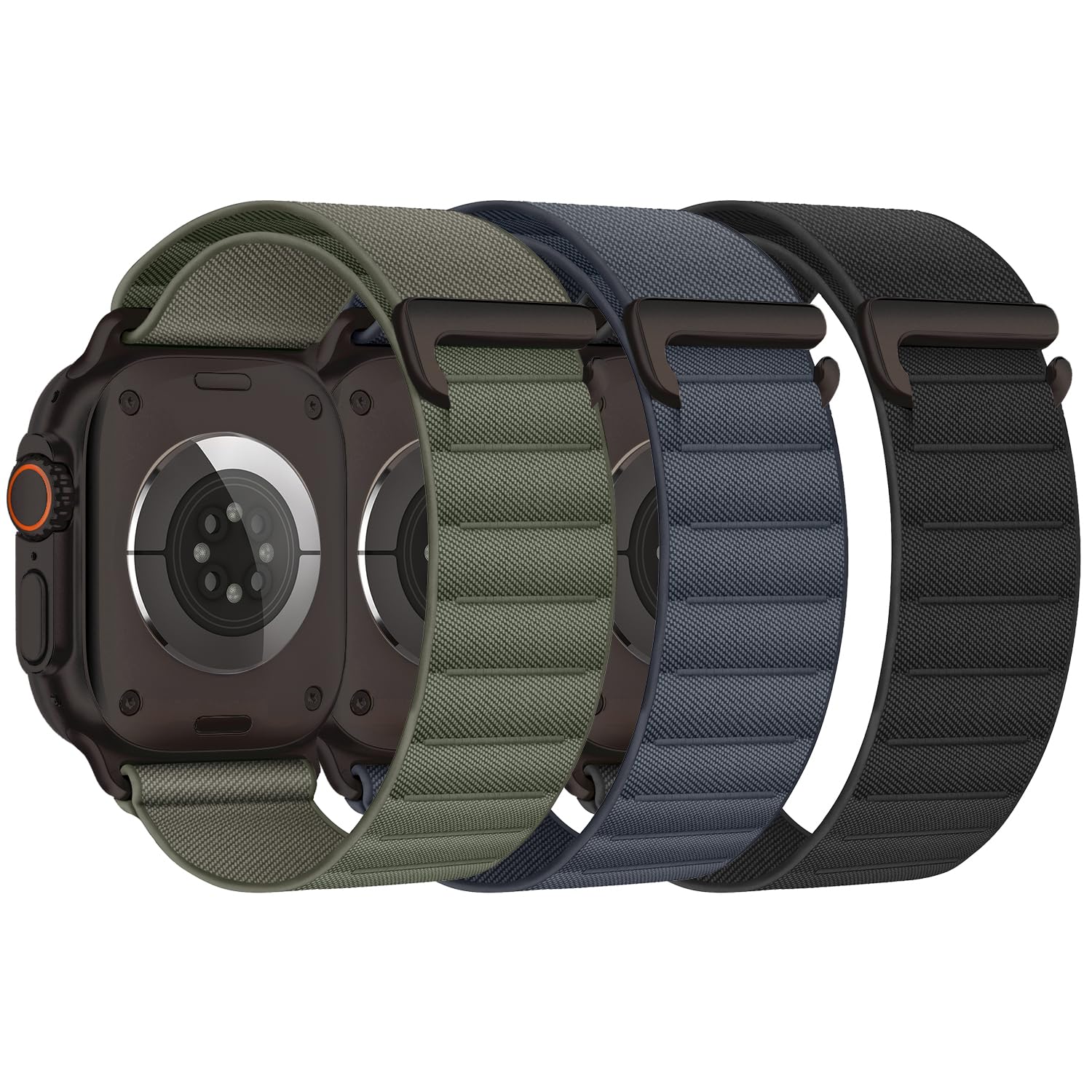 3 Stück Alpine Loop Kompatibel mit Apple Watch Armband 45mm 44mm 46mm 49mm 42mm für Damen Herren, Sport Loop Nylon Sportarmband mit C-Haken für iWatch Ultra 3 2 SE Series 11 10 9 8 7 6 5 4 3 2 1