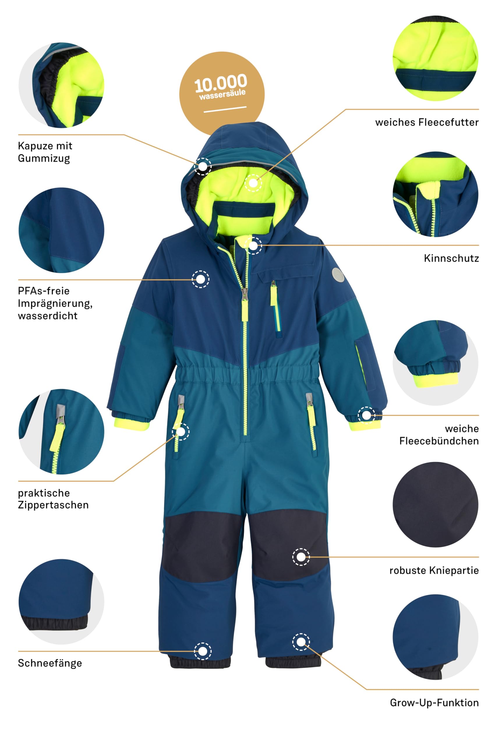 first instinct by killtec Unisex Fisw 36 Mns Onpc Skioverall/Schneeanzug mit Kapuze (1er Pack)