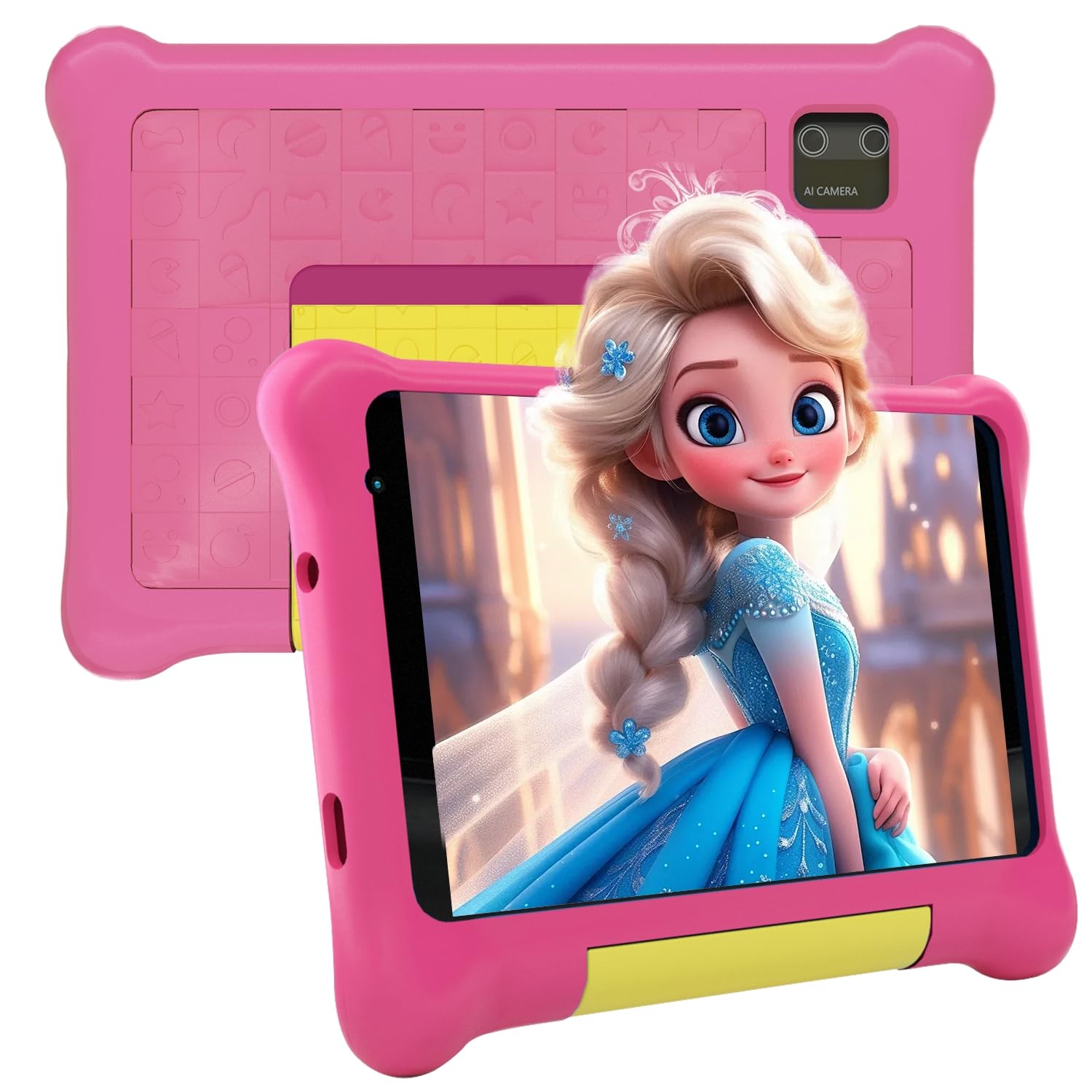 Whitedeer 7 Inch Kids Tablet, Android 13 Tablet for Kids, 5GB+32GB+128GB, Pre-installed kids Apps, 1024x600, 2500mAh, 0.3MP+2MP Dual Camera, WiFi 6, BT5.2, Android Tablet with Shockproof Case(Blue) — view 8