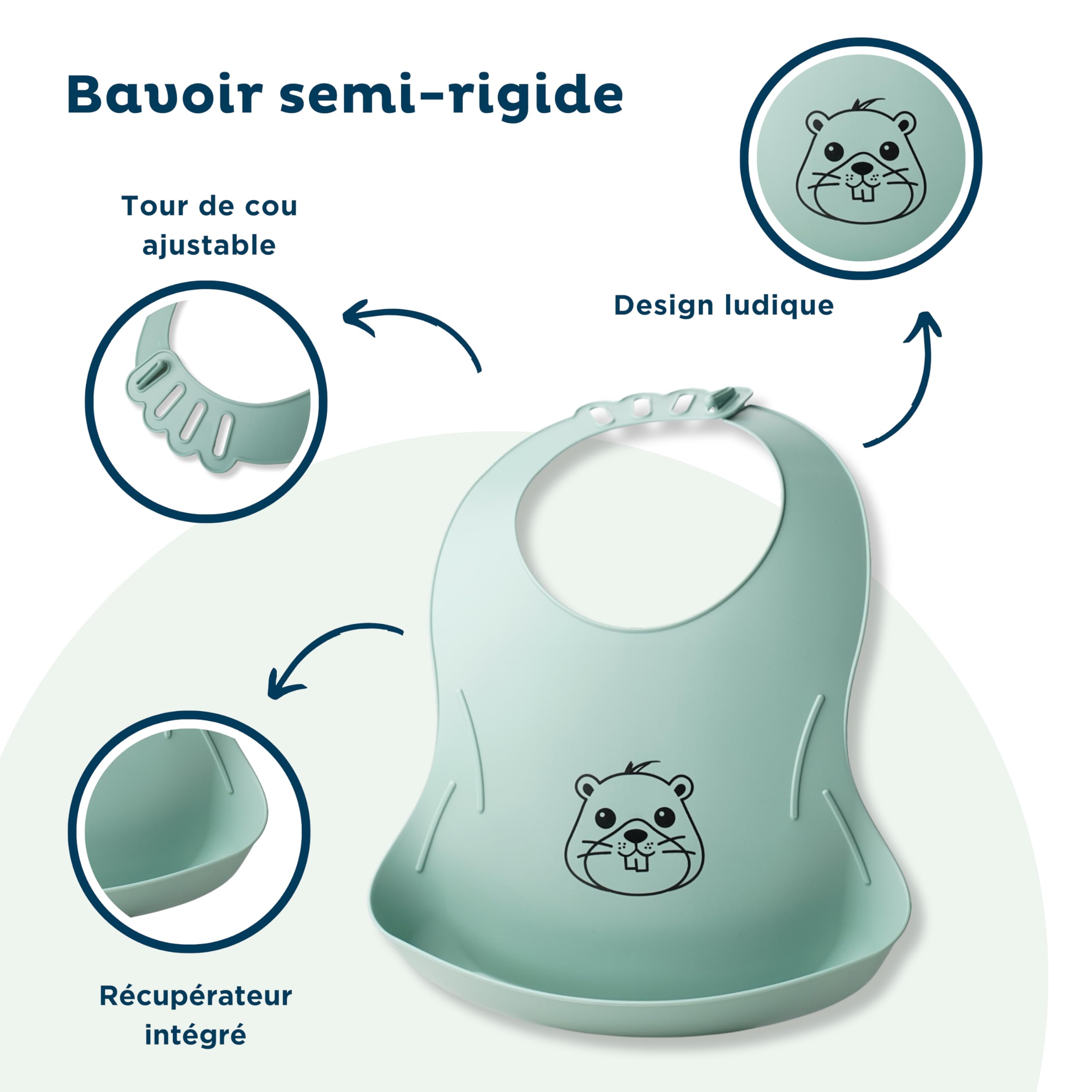 Rehausseur de chaise pour enfant + Boîtes de conservation + Coffret vaisselle micro-ondes + Bavoir semi-rigide