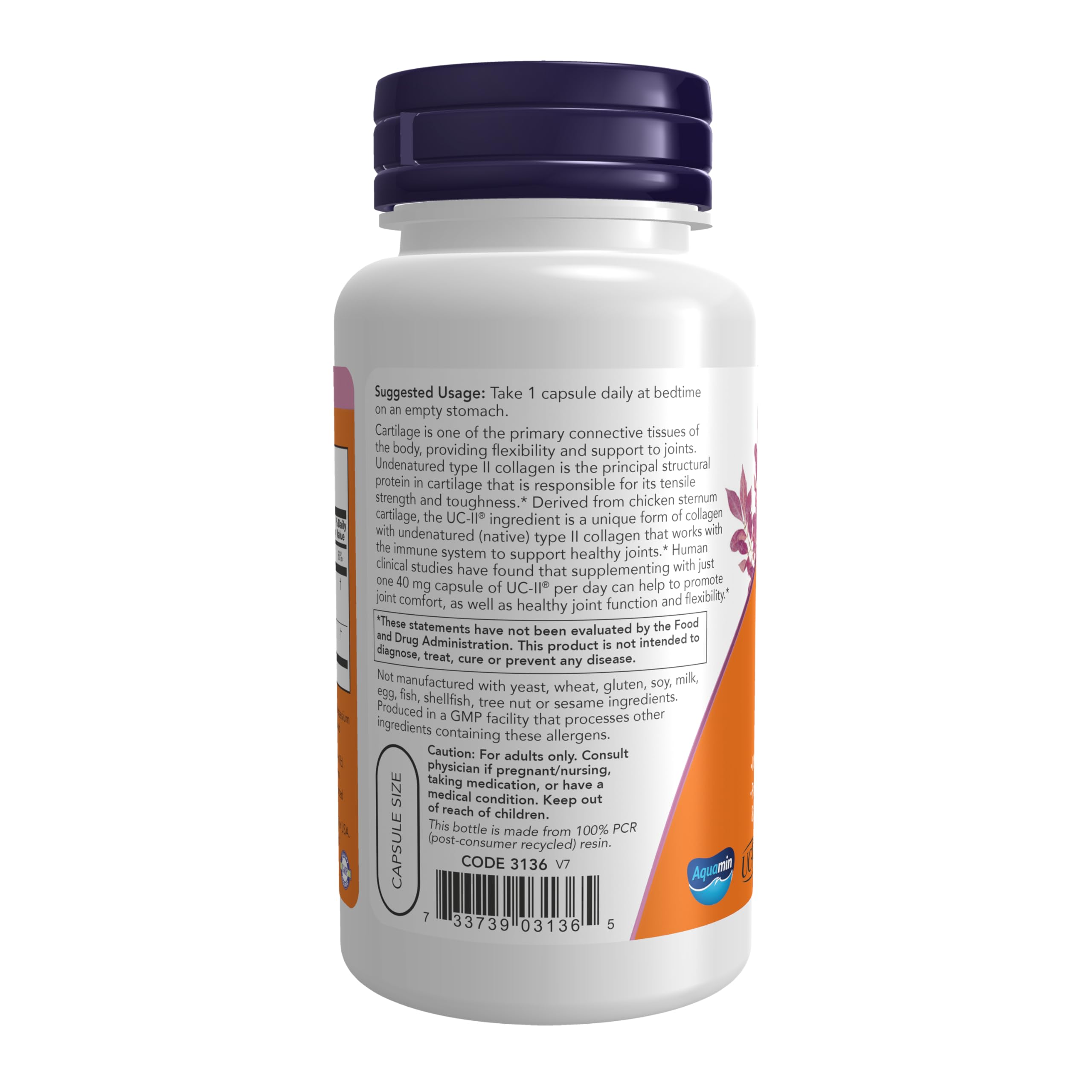 NOW Foods UC-II Undenatured Type II Collagen - 120 caps