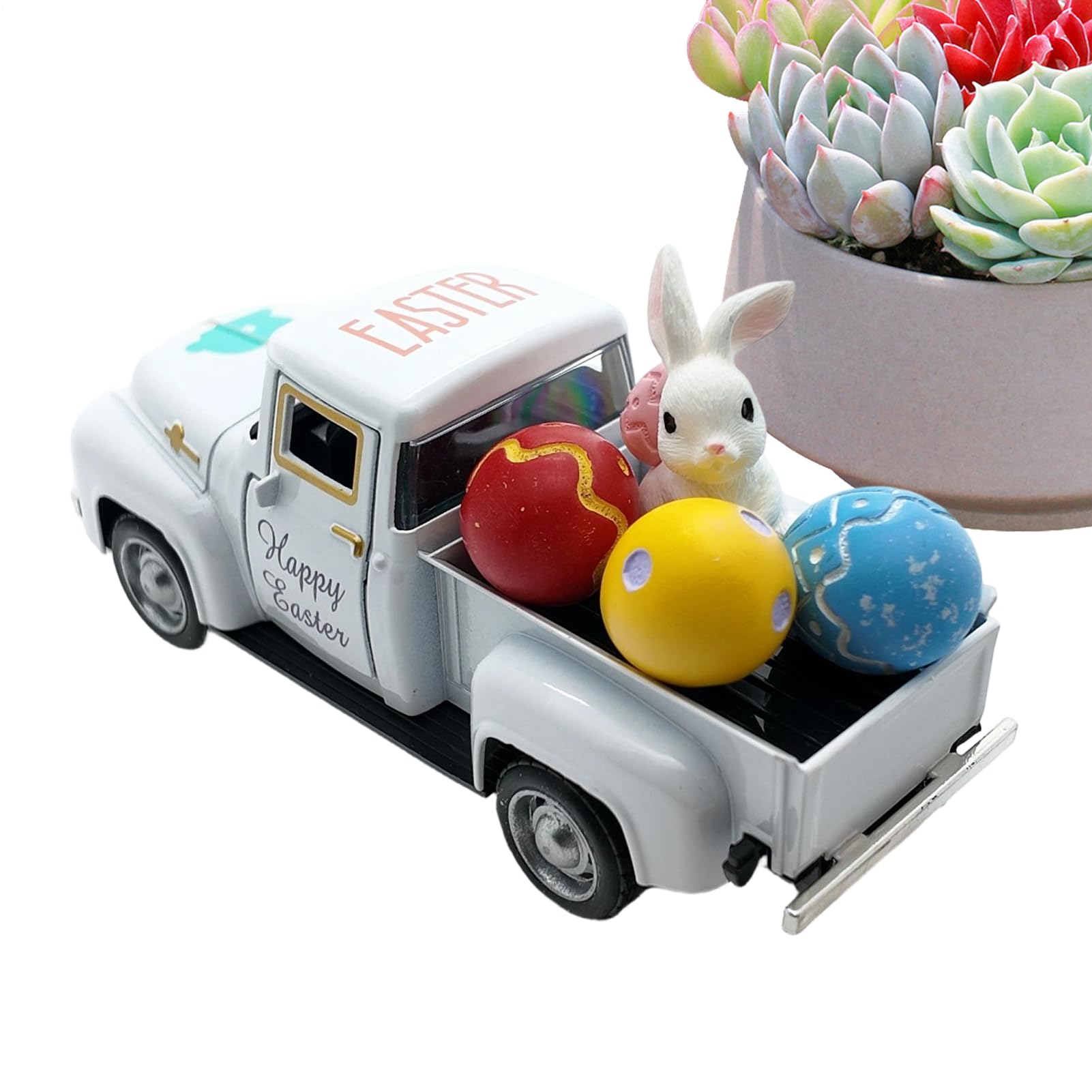 Décorations de Pâques pour camion de style ferme, cadeau idéal pour table et maison