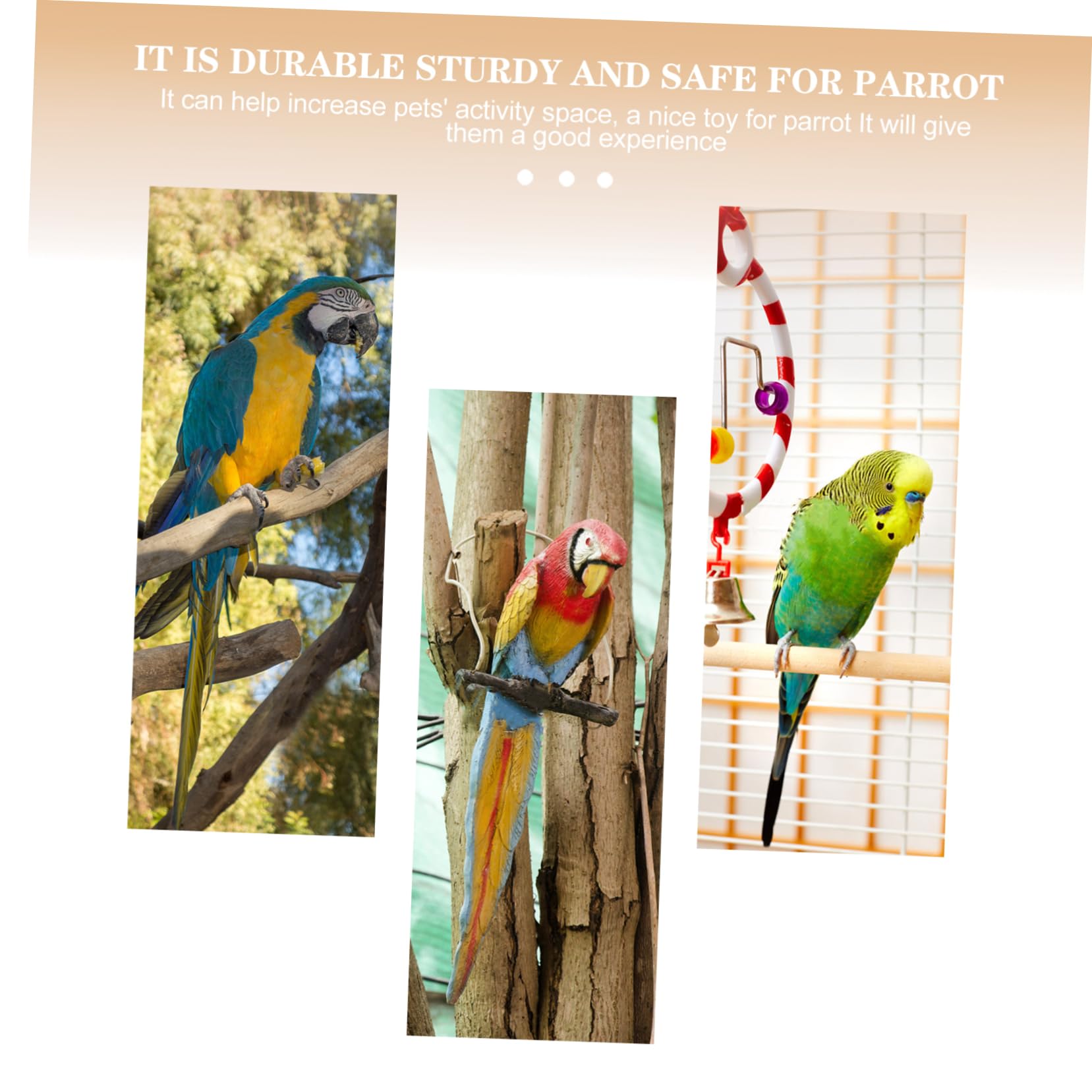VANZACK 2stücke Vogelspielzeug Naturmaterialien Kletter Und Schaukelspielzeug Für Papageien Sittiche Und Andere Haustiere Stehen Und Langlebig Und