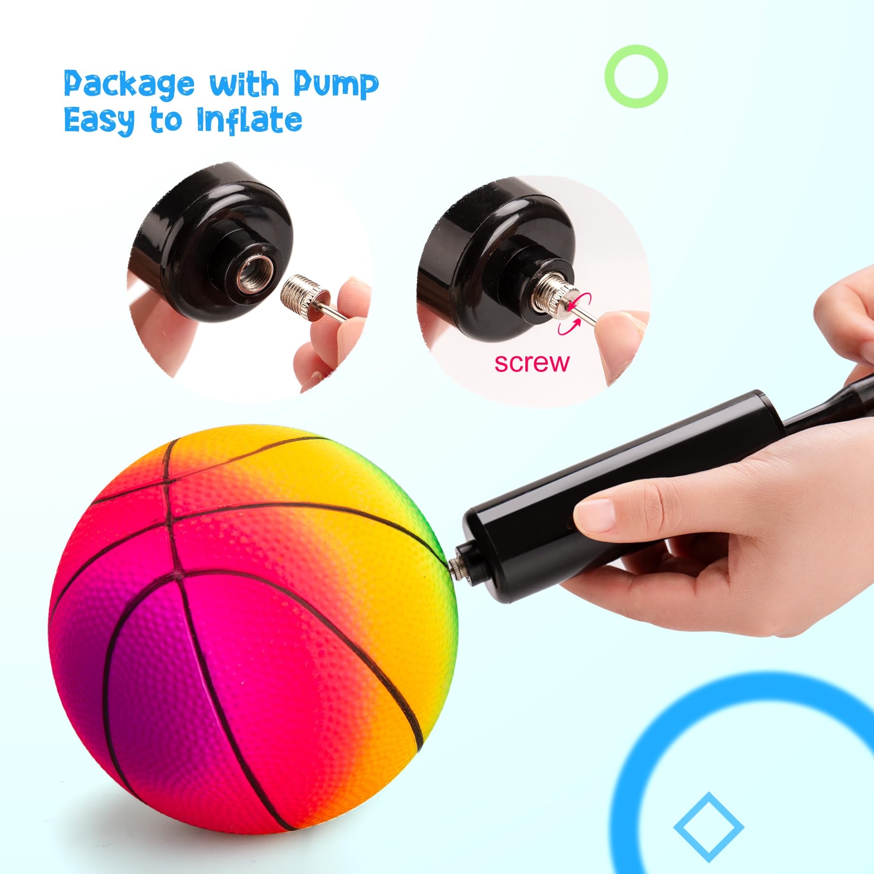 PlayZap 7-Piece Soft Ball Set for Toddlers & Kids (Ages 1-6) - Includes 5” Playground Balls, Soccer, Football & Basketball - Great for Home, Yard, Pool, Classroom & Park for Boys & Girls