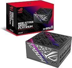 ASUS ROG Strix 1200W Platinum Fully Modular Power Supply, 80 Plus Platinum, ATX 3.1, GAN MOSFET, GPU-First Intelligent Voltage Stabilizer, 10 Year Coverage
