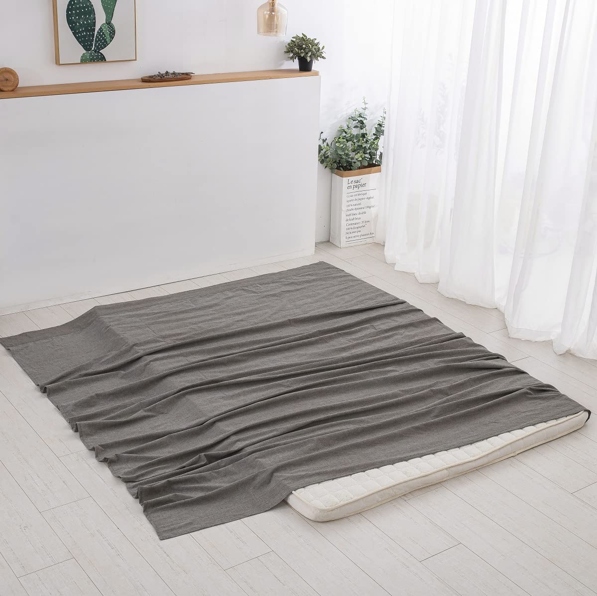 Amazon｜フラットシーツ クイーン 250x260cm 敷きシーツ ベッド