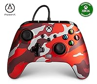 Vista 1 de PowerA Enhanced Wired Controller for Xbox Series XS - Metallic Red Camo, gamepad, wired video game controller, gaming controller, Xbox Series XS
