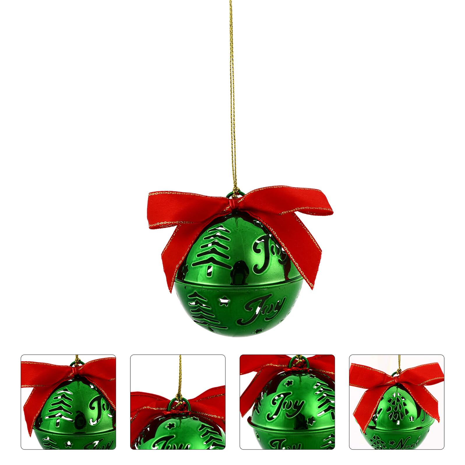 12 Pezzi Campanelle di Natale Pendenti Verdi Decorazioni Natalizie da Appendere per Albero Soffitto e Casa Ornamenti Creativi in Ferro per Vetrine e Ambienti Festivi
