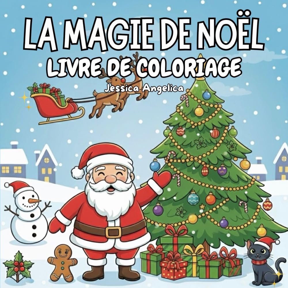 Livre de Coloriage : La Magie de Noël: 40 dessins mignons et amusants
