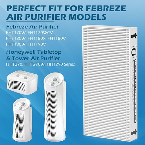 Miniatura 2 de Paquete de 3 filtros HEPA FRF102B de repuesto compatibles con Febreze FRF102B y Honeywell U filtro, repuesto tipo FRF102B y HRF201B, apto para