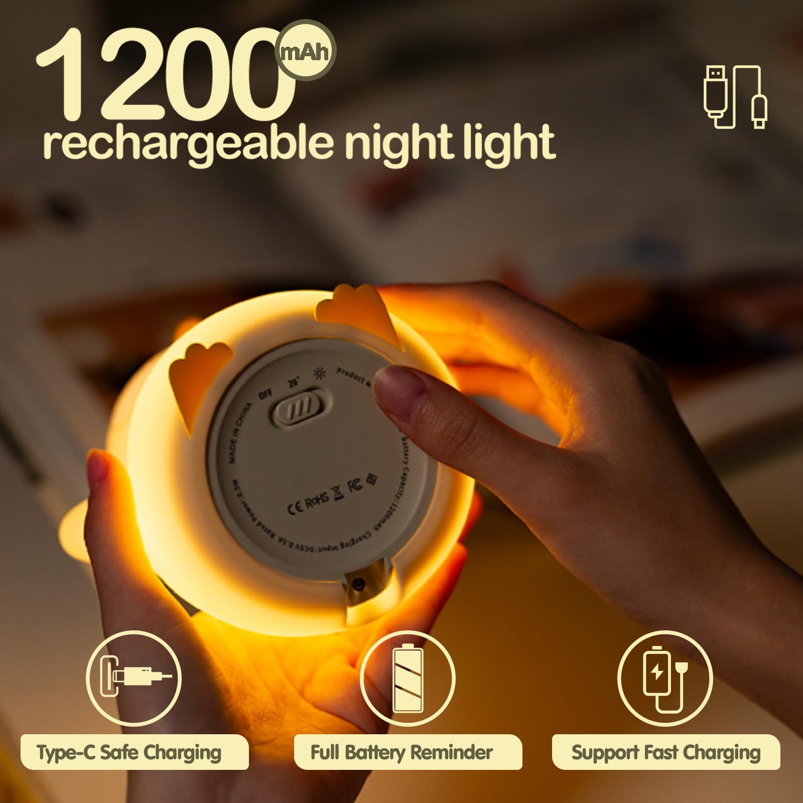 Amazon.com : ATSUI Happy Penguin Night Light, LED Squishy Novelty