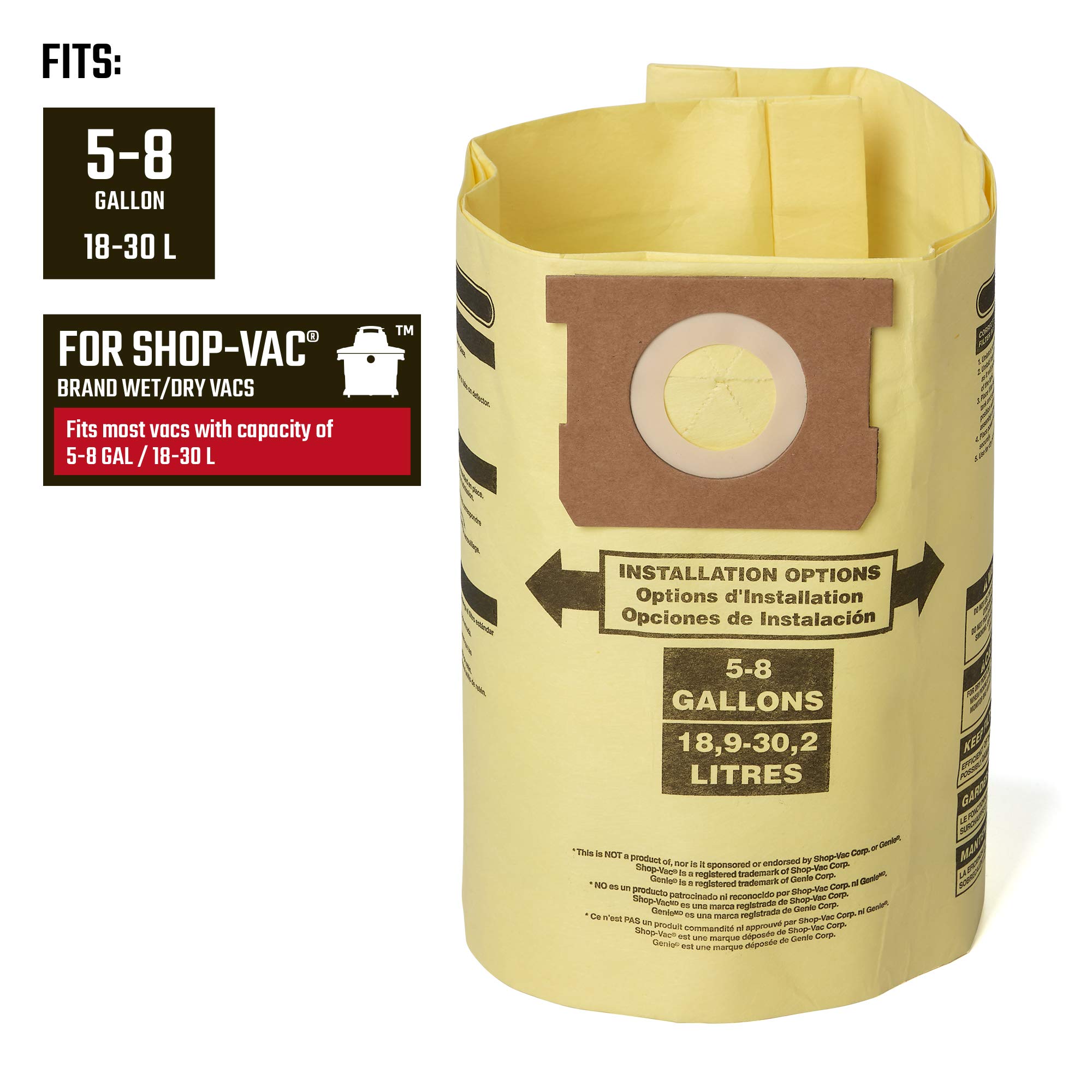 5 Gallon Shop Vac Bagsnull