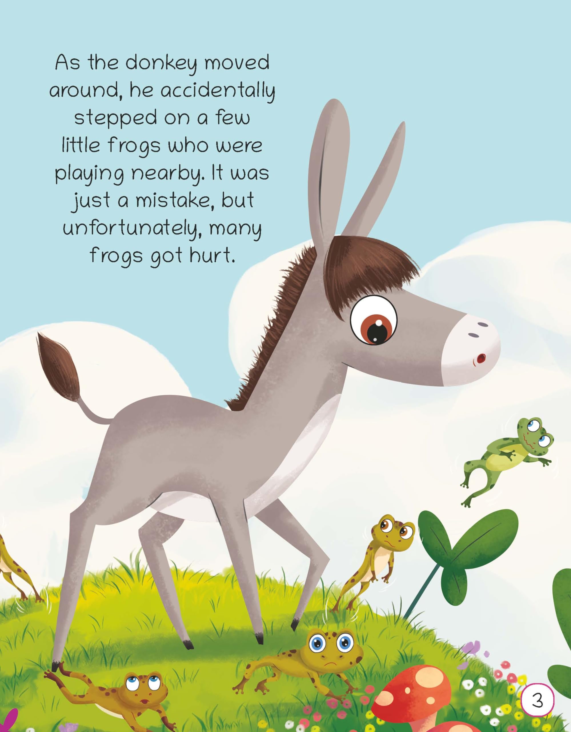 Oswaal Lil Legends Moral Story Book, The Frogs and The Donkey for Kids Age 2+ | 16-Page Bedtime Story About Perspective and Patience | Picture Book for Early Readers, Nursery to LKG 2