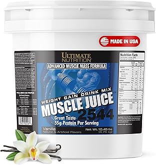 Ultimate Nutrition Muscle Juice 2544 Whey Protein Isolate-Mass Weight Gainer Protein Powder Drink Mix- 55 Grams of Protein Per Serving-for Men and Women Vanilla, 10.45 Pounds